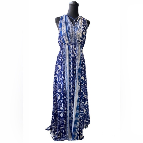 Anthropologie Dresses & Skirts - Anthropologie Blue and White Maxi Dress